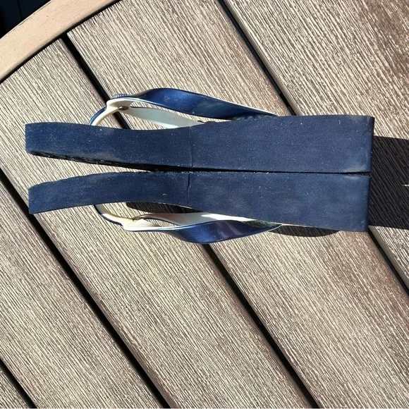 Brighton Floral Sandals with Blue Straps Rhinestone Detail Size 9 - Picture 7 of 8